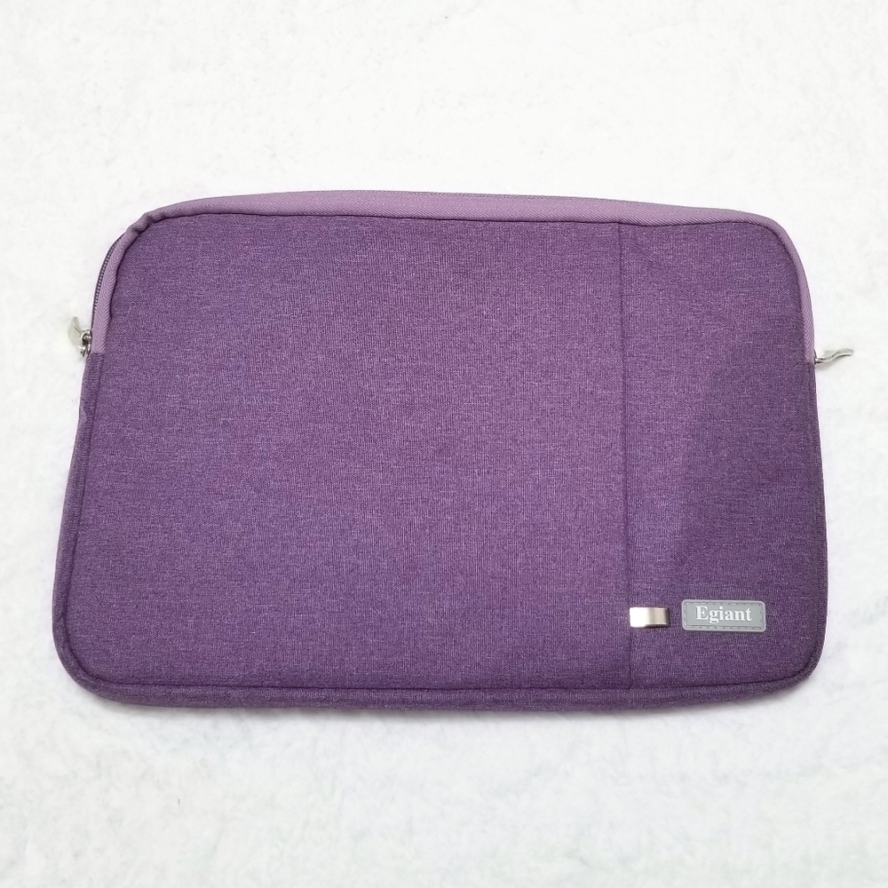Egiant purple soft fleece lined 11" laptop sleeve - Picture 2 of 7
